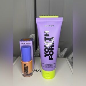 Youth Foria Green Tea Jelly Cleanser & sun-kissed liquid skin enhancer bundle